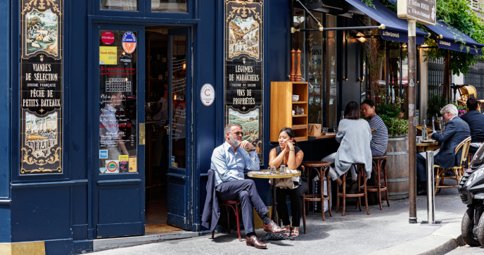 Le Bon Georges Cafe in Paris France