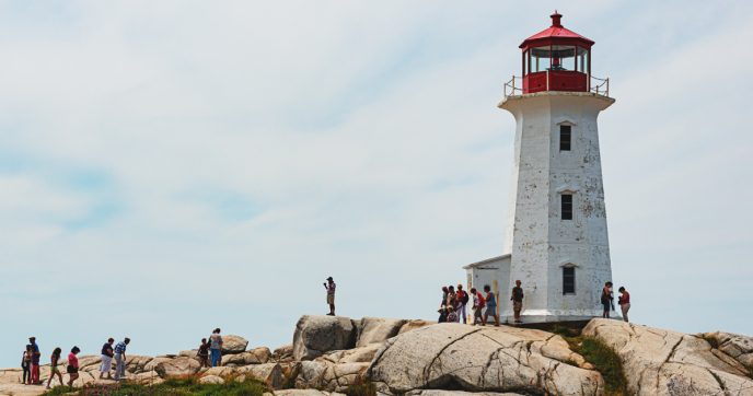 Peggy's Cove Lighthouse in Nova Scotia Canada