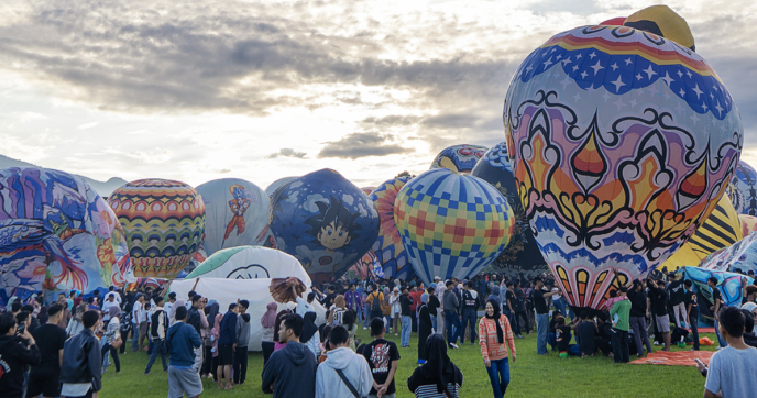 Hot Air Balloon Culture Festival in Wonosobo, Indonesia