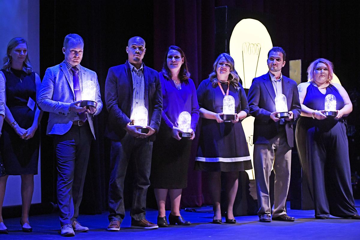 The innovators from 2016 wait for the grand prize announcement.